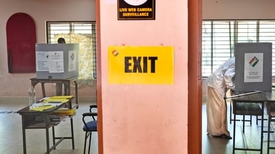 A man votes during the second phase of the Lok Sabha elections in Palakkad, Kerala. (AP) A man votes during the second phase of the Lok Sabha elections in Palakkad, Kerala. (AP)