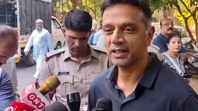 Rahul Dravid, who is the Indian men's cricket team's head coach said, this is an opportunity for everyone to participate, and take forward democracy. "Good arrangements have been made for the smooth conduct of elections...please come out and vote in large numbers. There should be record turnout in Bengaluru this time. Youths should come out and vote, especially first time voters," he said. (PTI) Rahul Dravid, who is the Indian men's cricket team's head coach said, this is an opportunity for everyone to participate, and take forward democracy. "Good arrangements have been made for the smooth conduct of elections...please come out and vote in large numbers. There should be record turnout in Bengaluru this time. Youths should come out and vote, especially first time voters," he said. (PTI)