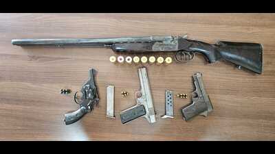 Punjab director general of police (DGP) Gaurav Yadav said the police teams have recovered four weapons including one double barrel rifle, which was stolen from Tarn Taran-based gun house on February 28, 2024, and three pistols along with 26 live cartridges Punjab director general of police (DGP) Gaurav Yadav said the police teams have recovered four weapons including one double barrel rifle, which was stolen from Tarn Taran-based gun house on February 28, 2024, and three pistols along with 26 live cartridges
