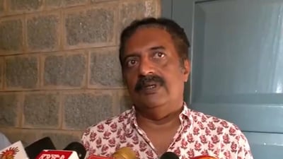 Actor Prakash Raj in Bengaluru on Friday during the second phase of the Lok Sabha Elections 2024. (ANI)
