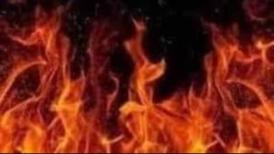 The fire broke out at Marks Sportswear, owned by Vicky, officials said. (HT File Photo)
