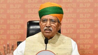 Union minister of state (I/C) for law & justice Arjun Ram Meghwal was addressing a press conference after the verdict. (Arjun Ram Meghwal | Official X account) Union minister of state (I/C) for law & justice Arjun Ram Meghwal was addressing a press conference after the verdict. (Arjun Ram Meghwal | Official X account)