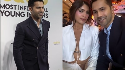 Bhumi Pednekar shared a selfie with ‘young and influential Baby John’ Varun Dhawan at the awards night. Bhumi Pednekar shared a selfie with ‘young and influential Baby John’ Varun Dhawan at the awards night.