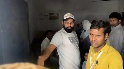 India's star pacer Mohammed Shami on Friday cast his vote in Amroha during the second phase of Lok Sabha elections. (ANI) India's star pacer Mohammed Shami on Friday cast his vote in Amroha during the second phase of Lok Sabha elections. (ANI)