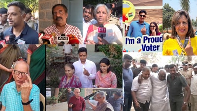 Bengaluru saw several celebrity voters, politicians and offbeat voters on Friday. Bengaluru saw several celebrity voters, politicians and offbeat voters on Friday.