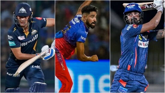 Shubman Gill (L) and Mohammed Siraj (C) didn't find a place in Kaif's T20 WC squad. KL Rahul (R) was included as second-choice WK (PTI/AFP)