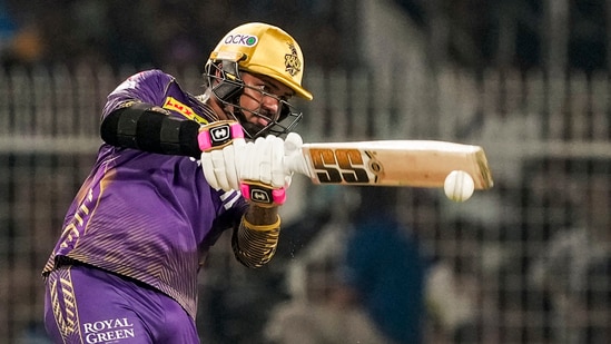 Kolkata: Kolkata Knight Riders' Sunil Narine plays a shot during an Indian Premier League (IPL) 2024 cricket match between Kolkata Knight Riders and Punjab Kings, at the Eden Gardens (PTI)