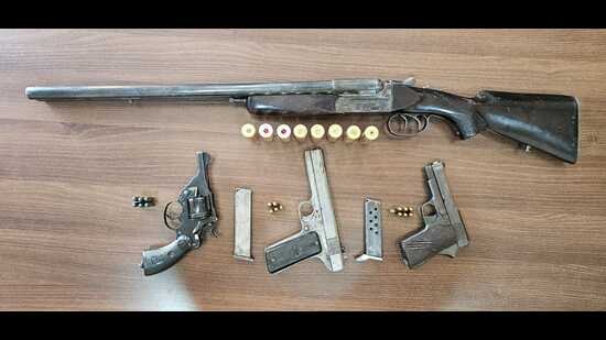 Punjab director general of police (DGP) Gaurav Yadav said the police teams have recovered four weapons including one double barrel rifle, which was stolen from Tarn Taran-based gun house on February 28, 2024, and three pistols along with 26 live cartridges