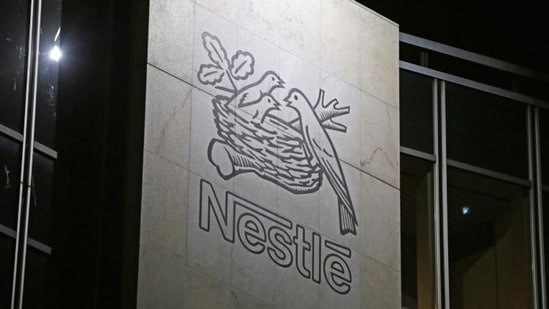 The Nestle logo is pictured on the company headquarters building in Vevey, Switzerland. (Reuters)