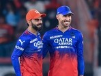 Faf du Plessis and his teammate Virat Kohli (L) celebrate their team's win at the end of the Indian Premier League (IPL) Twenty20 cricket match between Sunrisers Hyderabad and Royal Challengers Bengaluru Faf du Plessis and his teammate Virat Kohli (L) celebrate their team's win at the end of the Indian Premier League (IPL) Twenty20 cricket match between Sunrisers Hyderabad and Royal Challengers Bengaluru