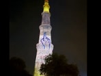 Qutub Minar showcasing the spirit of 'Jash-e-Matdan' with its vibrant presentation of the 'Chunav Ka Parv' theme.