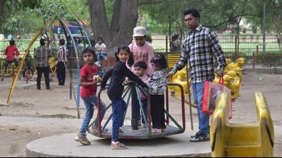 A public park in Prayagraj (HT Photo) A public park in Prayagraj (HT Photo)