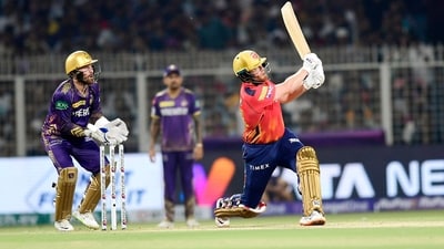 Punjab Kings' Jonny Bairstow plays a shot against Kolkata Knight Riders in the Indian Premier League 2024, at Eden Gardens in Kolkata on Friday (ANI) Punjab Kings' Jonny Bairstow plays a shot against Kolkata Knight Riders in the Indian Premier League 2024, at Eden Gardens in Kolkata on Friday (ANI)