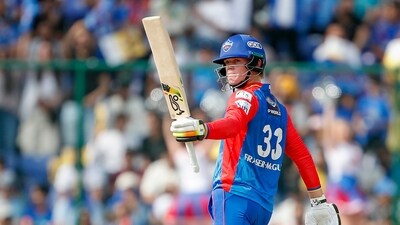 Fraser-McGurk got DC off to a roaring start. He smashed 84 off 27. His charged helped DC get to a score of 92/0 at the end of the powerplay and the score was 114 when he fell in the eighth over. (DC-X) Fraser-McGurk got DC off to a roaring start. He smashed 84 off 27. His charged helped DC get to a score of 92/0 at the end of the powerplay and the score was 114 when he fell in the eighth over. (DC-X)