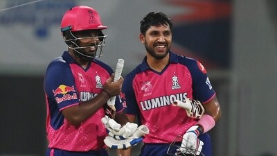 Rajasthan Royals' Sanju Samson and Dhruv Jurel celebrate the team's victory against Lucknow Super Giants (ANI) Rajasthan Royals' Sanju Samson and Dhruv Jurel celebrate the team's victory against Lucknow Super Giants (ANI)