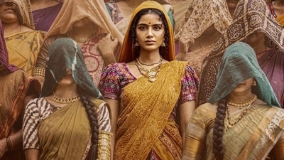 Anupama Parameswaran's first-look from her next film Paradha.