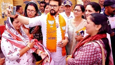Anurag Thakur said Congress would snatch people's property and distribute among Muslims. Anurag Thakur said Congress would snatch people's property and distribute among Muslims.