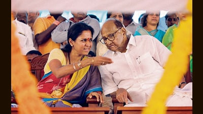 Meanwhile, Sunetra Pawar, the Nationalist Congress Party (NCP) candidate for Baramati, will visit Bharati Vidyapeeth, Katraj, Ambegaon, and Bibvewadi on Sunday morning. (HT PHOTO)