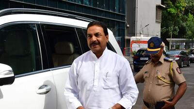 Mumbai, India - June 13, 2023: Congress leader Naseem Khan arrives for the core committee meeting of the Congress party, at Garware Club, Churchgate, in Mumbai, India, on Tuesday, June 13, 2023. (Photo by Bhushan Koyande/HT Photo) (HT PHOTO) Mumbai, India - June 13, 2023: Congress leader Naseem Khan arrives for the core committee meeting of the Congress party, at Garware Club, Churchgate, in Mumbai, India, on Tuesday, June 13, 2023. (Photo by Bhushan Koyande/HT Photo) (HT PHOTO)
