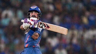 Lucknow Super Giants captain KL Rahul led his side from the front and scored 76 runs off 48 balls which was laced with 8 fours and two sixes. (PTI)