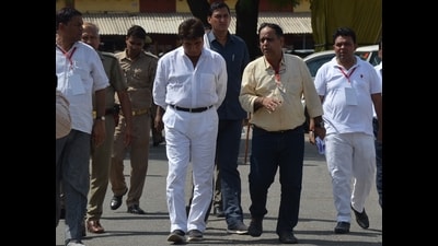 Raj Babbar at the counting centre in Agra on May 23, 2019 (HT File Photo) Raj Babbar at the counting centre in Agra on May 23, 2019 (HT File Photo)