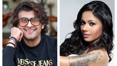 Sonu Nigam; (right) Teesha Nigam Sonu Nigam; (right) Teesha Nigam