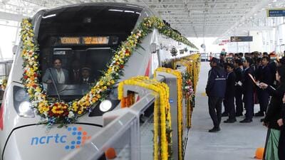 The 17km of RRTS section was inaugurated by Prime Minister Narendra Modi on October 20, 2023, this section comprises the five stations of Sahibabad, Ghaziabad, Guldhar, Duhai and Duhai Depot. (Sakib Ali/HT Photo) The 17km of RRTS section was inaugurated by Prime Minister Narendra Modi on October 20, 2023, this section comprises the five stations of Sahibabad, Ghaziabad, Guldhar, Duhai and Duhai Depot. (Sakib Ali/HT Photo)