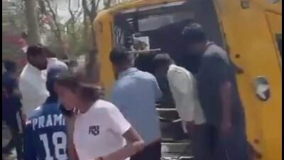 The wounded students had suffered minor injuries and hence were discharged from the hospital after first-aid. (HT Photo) The wounded students had suffered minor injuries and hence were discharged from the hospital after first-aid. (HT Photo)