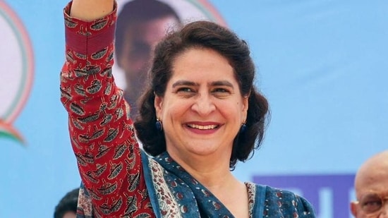 Congress General Secretary Priyanka Gandhi Vadra . (ANI Photo) (Pawan Kumar)