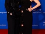At The Washington Hilton, Sophia Bush and Ashlyn Harris posed for pictures, appearing incredibly in love.