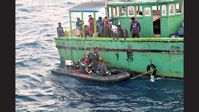Coast Guard rescues stranded fishing boat off Ratnagiri Coast