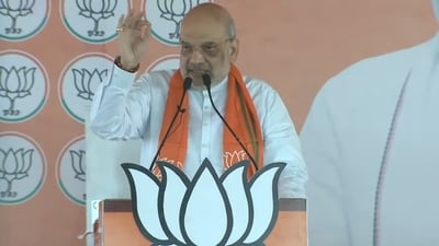 Union home minister Amit Shah addresses a rally in Mainpuri. (X/BJP) Union home minister Amit Shah addresses a rally in Mainpuri. (X/BJP)