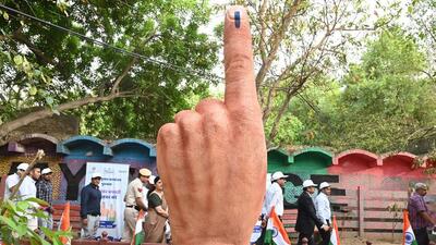 At the Voters’ Park in Gurugram. Delhi and Gurugram go to polls on May 25. (Parveen Kumar/HT Photo) At the Voters’ Park in Gurugram. Delhi and Gurugram go to polls on May 25. (Parveen Kumar/HT Photo)