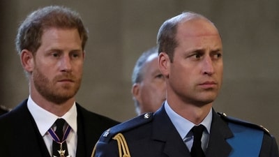 Prince Harry Memoir Spare Leaked: Britain's William, Prince of Wales, and Prince Harry are seen. (Reuters)