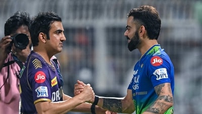 Virat Kohli and Kolkata Knight Riders' mentor Gautam Gambhir (L) greet each other at the end of the Indian Premier League (IPL) match (AFP) Virat Kohli and Kolkata Knight Riders' mentor Gautam Gambhir (L) greet each other at the end of the Indian Premier League (IPL) match (AFP)