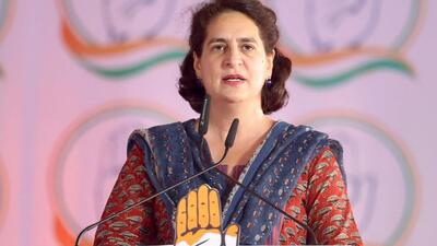 Congress leader Priyanka Gandhi addressed rally in Gujarat’s Valsad on Saturday (Twitter/@priyankagandhi) Congress leader Priyanka Gandhi addressed rally in Gujarat’s Valsad on Saturday (Twitter/@priyankagandhi)