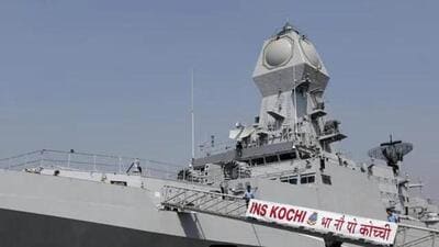Indian guided missile destroyer INS Kochi. (File Photo)