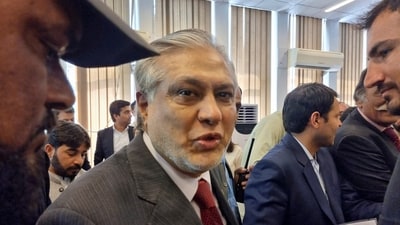 Pakistan's foreign minister Ishaq Dar. (Reuters)