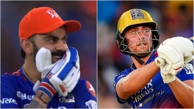 Virat Kohli reacts to Will Jacks' stunning power-hitting (IPL) Virat Kohli reacts to Will Jacks' stunning power-hitting (IPL)