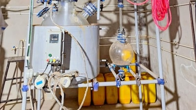 Narcotics Control Bureau (NCB) and Gujarat Police ATS unearthed three secret drugs-making labs in Gujarat and Rajasthan with the seizure of 300 kgs narcotics. (PTI) Narcotics Control Bureau (NCB) and Gujarat Police ATS unearthed three secret drugs-making labs in Gujarat and Rajasthan with the seizure of 300 kgs narcotics. (PTI)