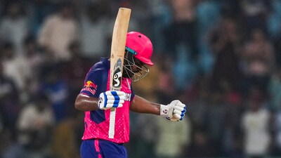 Samson and Dhruv Jurel shared unconquered 121 runs for the fourth wicket to chase down the target in 19 overs. (PTI) Samson and Dhruv Jurel shared unconquered 121 runs for the fourth wicket to chase down the target in 19 overs. (PTI)
