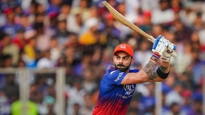 Virat Kohli scored an unbeaten 70 against Gujarat Titans on Sunday. (PTI) Virat Kohli scored an unbeaten 70 against Gujarat Titans on Sunday. (PTI)