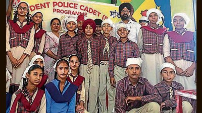 Students of Shahpur government senior secondary school during an event under SPC in Ludhiana on Sunday. (HT Photo) Students of Shahpur government senior secondary school during an event under SPC in Ludhiana on Sunday. (HT Photo)