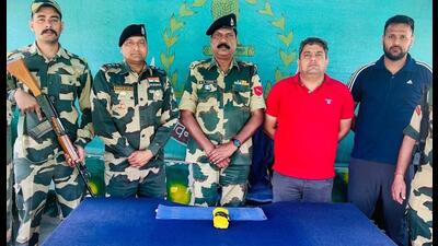 The Border Security Force (BSF) recovered a packet of heroin in Amritsar on Sunday from a harvested field near Rajatal village. The Border Security Force (BSF) recovered a packet of heroin in Amritsar on Sunday from a harvested field near Rajatal village.