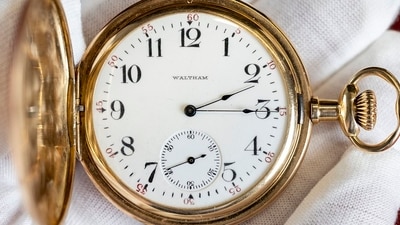 A gold watch found on the body of the richest passenger on the Titanic was auctioned in England for £1.17 million ($1.46 million) on Saturday. (X(formerly Twitter))