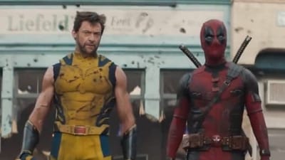 Hugh Jackman and Ryan Reynolds in a still from the Deadpool & Wolverine trailer, Hugh Jackman and Ryan Reynolds in a still from the Deadpool & Wolverine trailer,