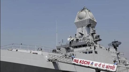 Indian guided missile destroyer INS Kochi. (File Photo)