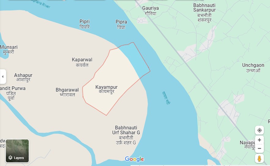 Location map of the Kayampur village (Sourced) Location map of the Kayampur village (Sourced)