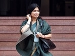 Akhilesh Yadav's wife and Samajwadi Party MP Dimple Yadav at Parliament House during the Budget Session. 