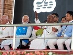 Prime Minister Narendra Modi attends a public meeting ahead of Lok Sabha polls in Mysuru on Sunday. Former Prime Minister H.D. Deve Gowda, BJP leader B S Yediyurappa and others also seen. Prime Minister Narendra Modi attends a public meeting ahead of Lok Sabha polls in Mysuru on Sunday. Former Prime Minister H.D. Deve Gowda, BJP leader B S Yediyurappa and others also seen.